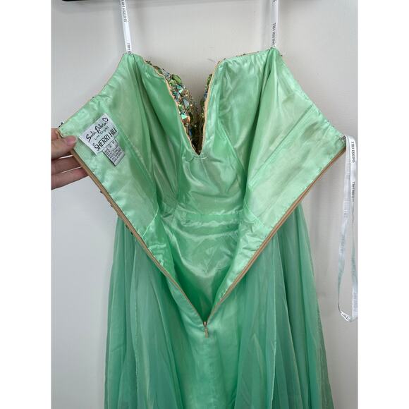 Sherri Hill Sadie Robertson Rhinestone Beaded Strapless High Low Flowy Dress - Picture 8 of 11